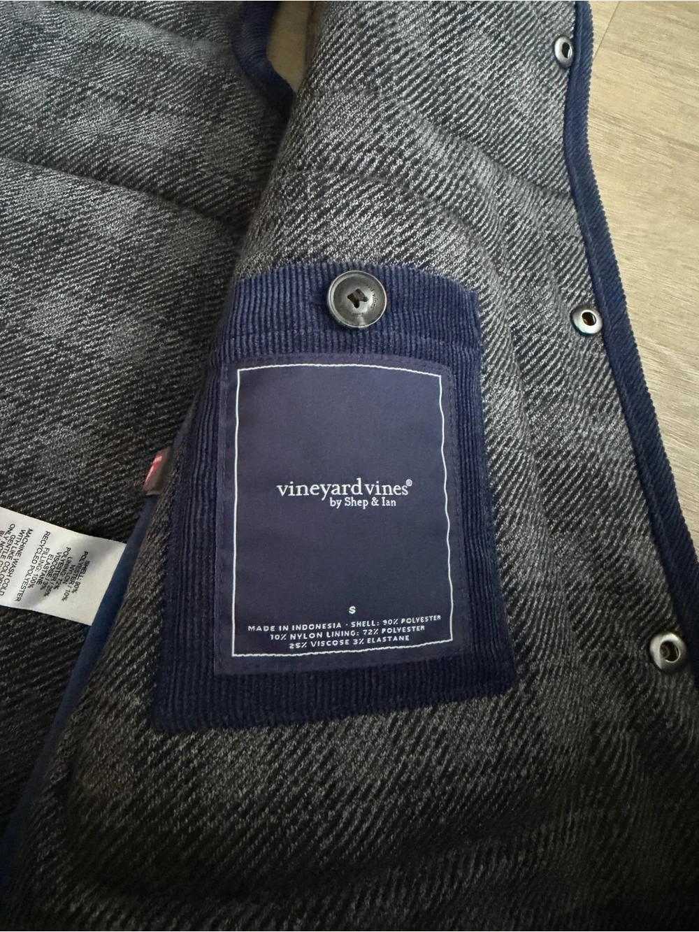 Vineyard Vines Boy’s SZ S Corduroy puffer vest nautical navy NWT